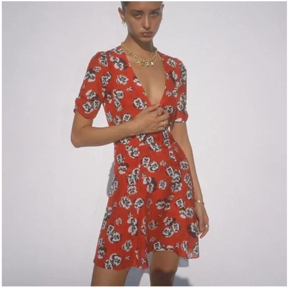 Realisation Par Ozzie Mini Dress in Poppy